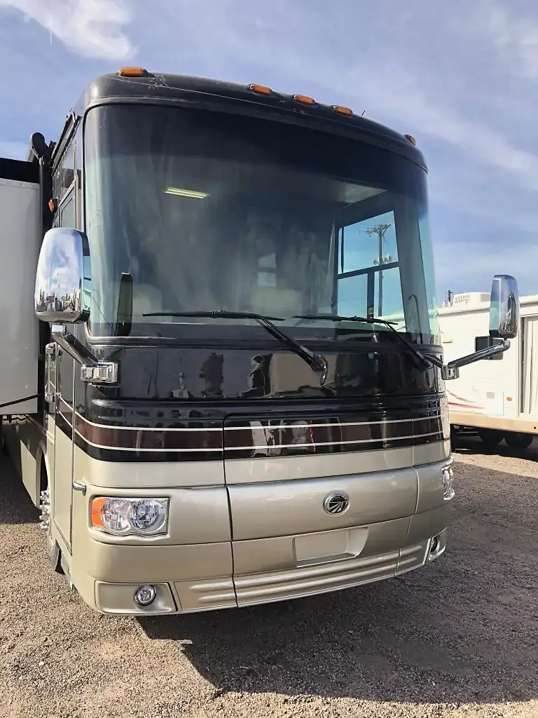The same coach with its front cap and bumper rebuilt and painted